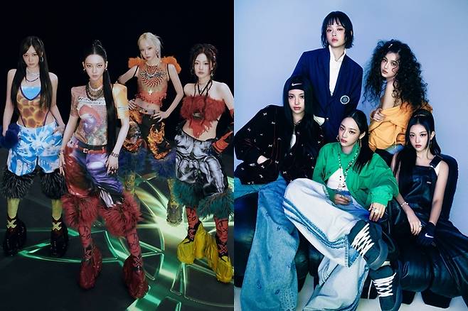 왼쪽부터 에스파, 뉴진스. 각 소속사 제공