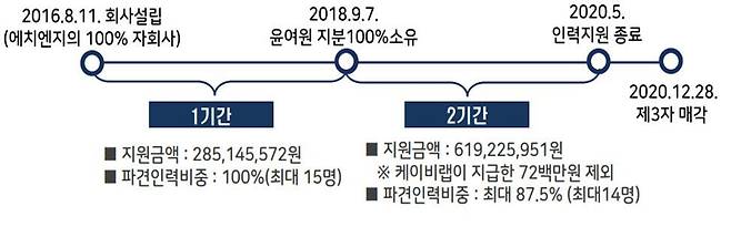 에치엔지 인력지원 행위 구조도(공정거래위원회 제공). 2024.6.10/뉴스1