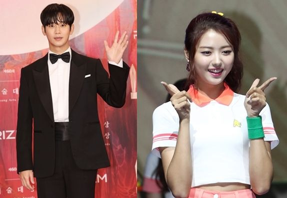 배우 김수현(왼쪽)과 아이오아이 출신 배우 임나영. ⓒ연합뉴스