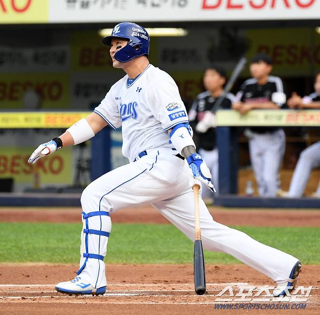 13일 대구 삼성라이온즈파크에서 열린 삼성 라이온즈와 LG 트윈스의 경기. 2회말 삼성 박병호가 솔로포를 날리고 있다. 대구=박재만 기자 pjm@sportschosun.com/2024.06.13/