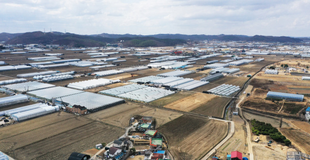 반도체 국가산업단지로 지정된 경기도 용인시 처인구 남사읍 일대 모습. 연합뉴스