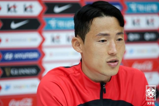 손준호가 인터뷰를 하고 있다. /사진=대한축구협회 제공