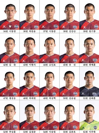 지난 13일 김천상무 9기 선수 20명 전원이 프로필 사진 촬영을 마치며 옷피셜을 완료했다.