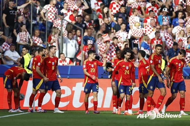 스페인 선수들. /AFPBBNews=뉴스1