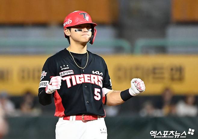 KIA 타이거즈 내야수 김도영. 6월 17일 KBO가 발표한 2024 신한 SOL Bank KBO 올스타전 팬 투표 집계에서 드림올스타 베스트12에 선정됐다. 사진 엑스포츠뉴스 DB