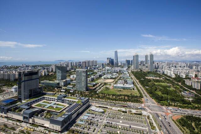 인천 연수구 송도국제도시의 전경. 인천경제자유구역청 제공