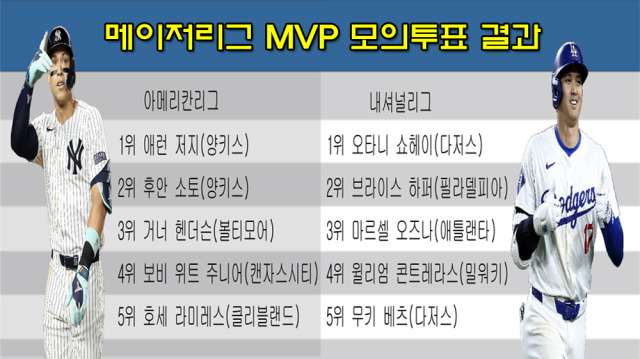 18일 발표된 MVP 모의 투표 결과. /그래픽=심재희 기자