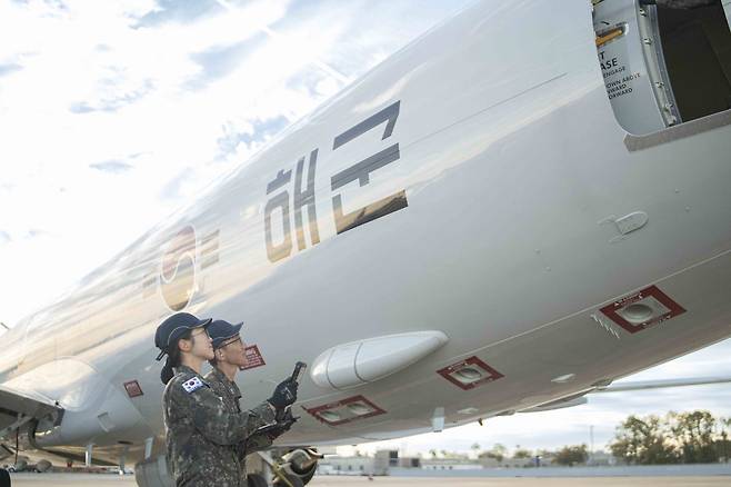 해상초계기-Ⅱ 'P-8A 포세이돈'.(해군 제공)