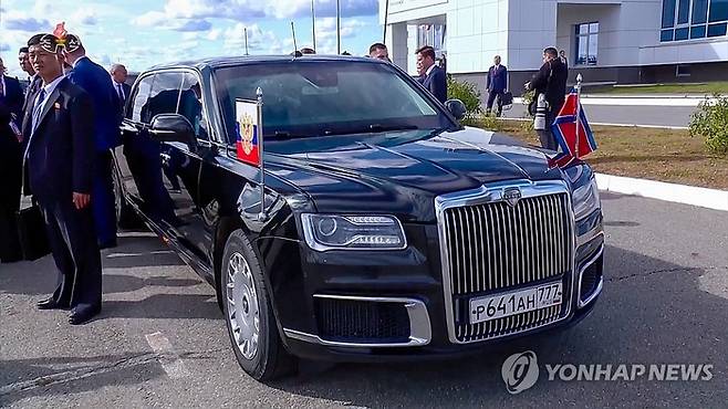 블라디미르 푸틴 러시아 대통령 전용차 ‘아우루스’. [사진 = 연합뉴스]