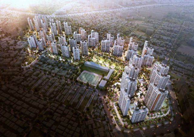 경기 성남 중원구 'e편한세상 금빛 그랑메종' 조감도. DL이앤씨 제공