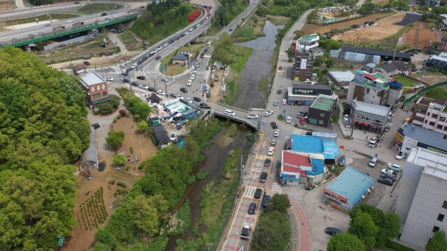 용인 수지구 고기교 주변 전경. 용인특례시 제공