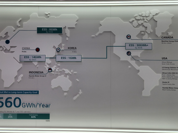 LG에너지솔루션이 인터배터리 유럽 2024에서 밝힌 ESS 생산능력 확충 계획 /사진=박미리 기자