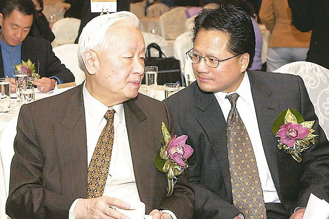 모리스창 TSMC 회장과 젠슨황. 자료=엔비디아