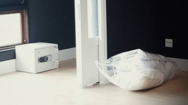 구하라씨 오빠 구호인씨가 생전 동생의 이사를 돕다 찍은 사진에 우연히 담긴 실제 금고 모습.