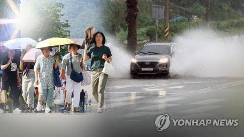 6월부터 기록적 폭염·폭우…주말 남부 장마 시작 (CG) [연합뉴스TV 제공]