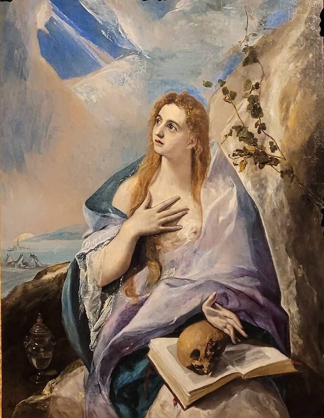 참회하는 마리아 막달레나(Santa María Magdalena) &nbsp;엘 그레코 1576년~1577년 作.&nbsp;필자 제공