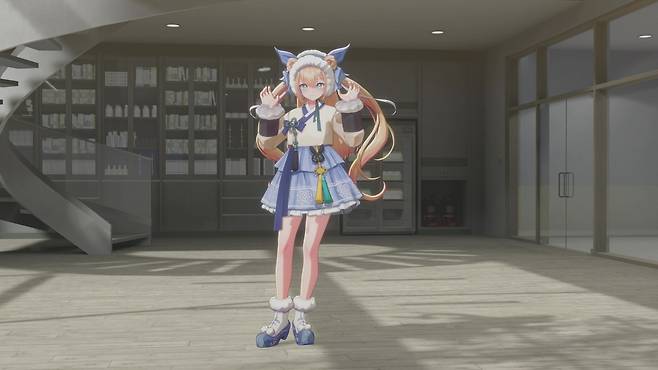 미츄 소속 버튜버 '미녕이데려오깨' 체험 이미지.