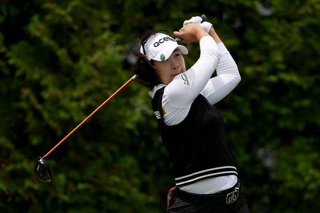 김아림이 28일 열린 LPGA 투어 다우 챔피언십 1라운드에서 드라이버 티샷을 날리고 있다.(사진=AFPBBNews)