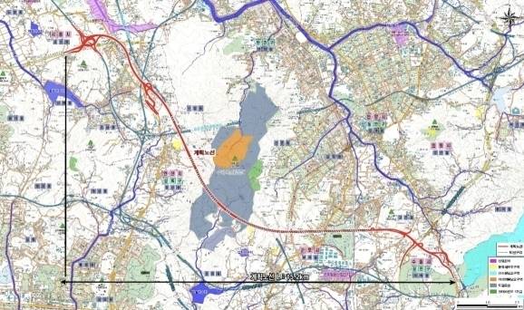시흥~수원 민자도로사업 지역 개황도. 군포시민사회단체협의회 제공