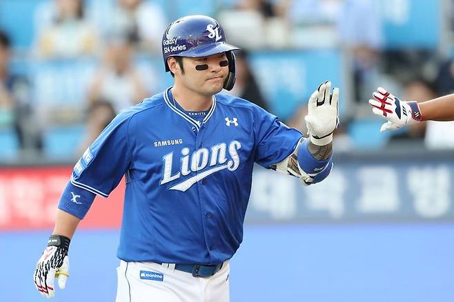 [서울=뉴시스] 프로야구 삼성 라이온즈가 박병호가 28일 수원 KT위즈파크에서 펼쳐진 '2024 신한 쏠뱅크 KBO리그' KT와 원정경기에 7번 타자 1루수로 선발 출전해 4타수 2안타 1홈런 1타점 1득점을 기록했다. 2024.06.28. (사진=삼성 제공) *재판매 및 DB 금지