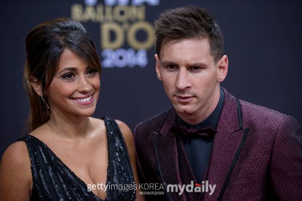 리오넬 메시와 안토넬라 로쿠조/게티이미지코리아