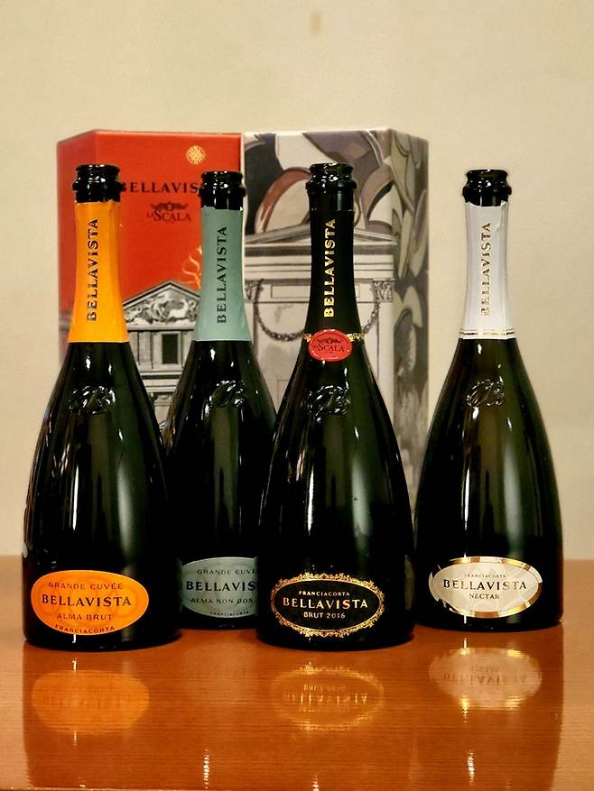 프란치아코르타 벨라비스타 와인들. 최현태 기자