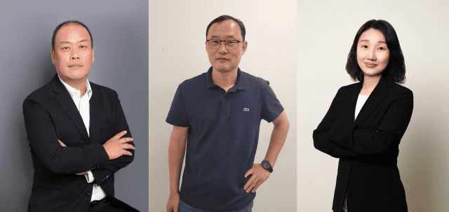 (왼쪽부터) 현대오토에버 최원혁 보안총괄임원(CISO) 상무, 지두현 SW개발센터장 상무, 심민정 법무실장 상무(이미지=현대오토에버)
