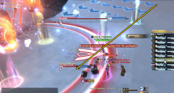 - 눈사태의 이동경로는 맵 밖에 표시된다&nbsp;