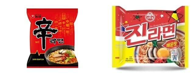 농심 신라면, 오뚜기 진라면(제공= 각 사)