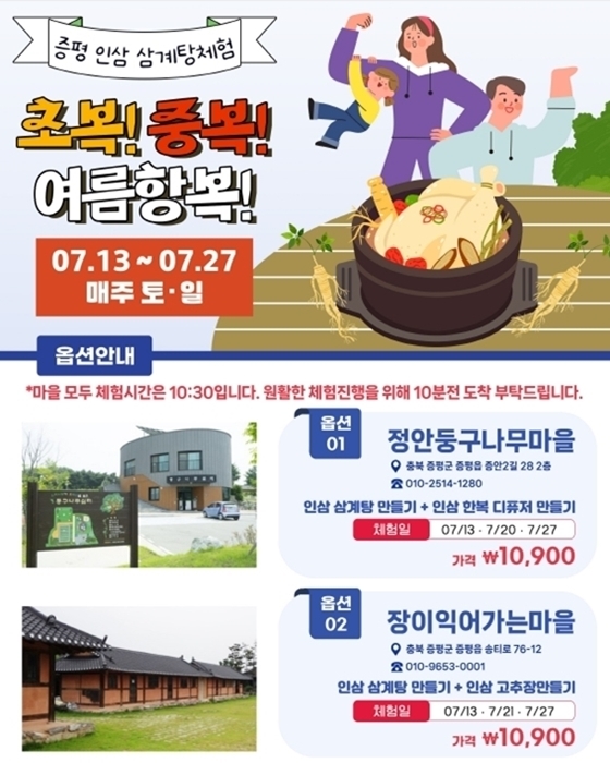 증평인삼 문화공방 프로그램 홍보물.(증평군 제공)/뉴스1