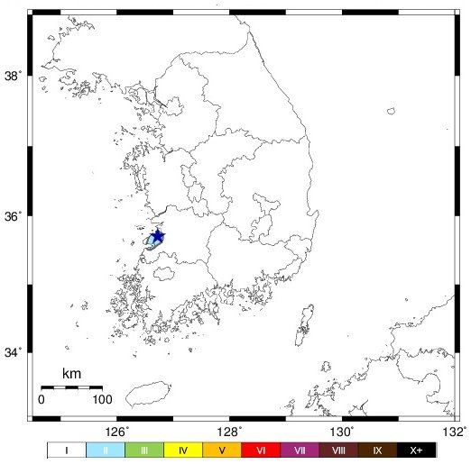 전북 부안 규모 2.3 지진 발생. 기상청