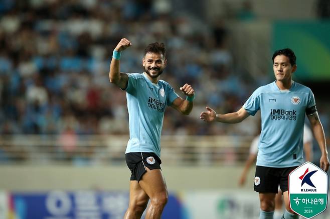 멀티골을 기록, 대구FC를 패배에서 구한 세징야. (한국프로축구연맹 제공)