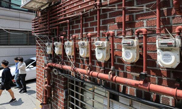 서울 시내 주택밀집지역 내 가스 계량기 모습. 뉴시스