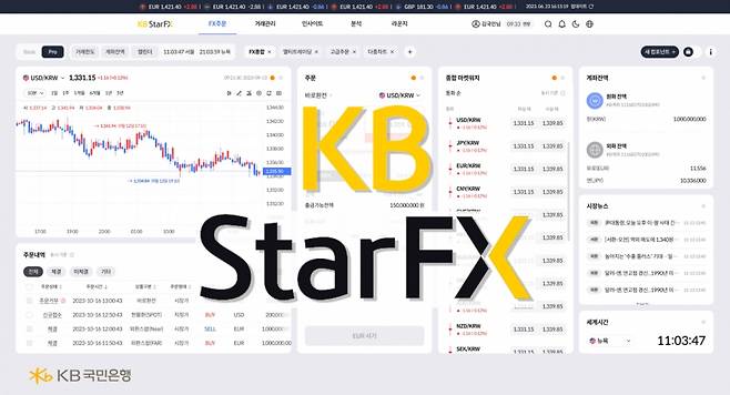 국민은행이 이달부터 시행된 외환시장 선진화 정책에 맞춰 외환매매 플랫폼 KB Star FX를 리뉴얼했다/사진=국민은행