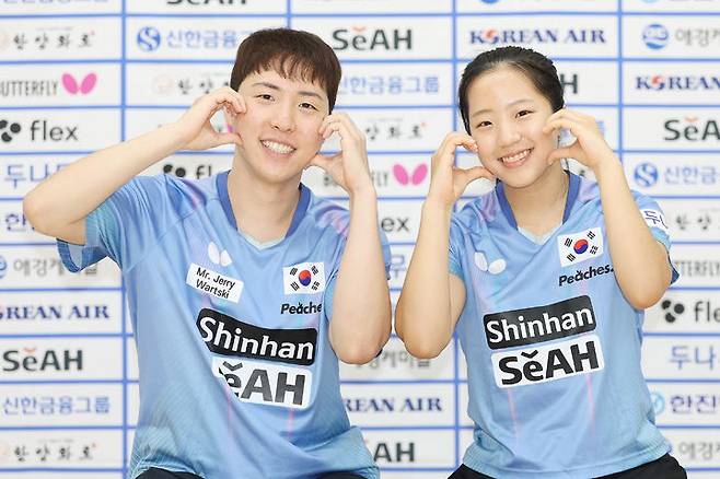 [서울=뉴시스] 탁구 국가대표 임종훈-신유빈 조. 2024.06.30. (사진=대한탁구협회 제공) *재판매 및 DB 금지