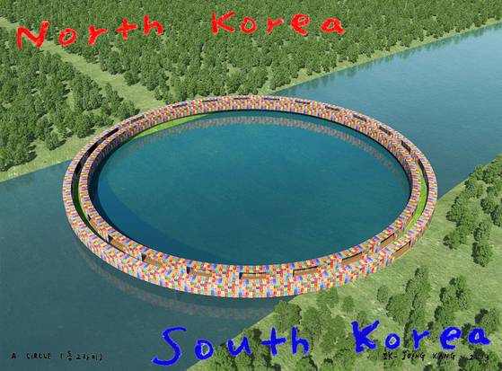 A model image for the “Bridge of Dreams” project by Kang Ik-joong [CHEONGJU MUSEUM OF ART]