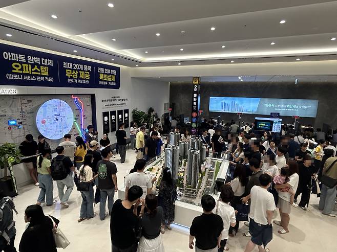 동탄역 대방 엘리움 모델하우스 내부/사진=대방건설