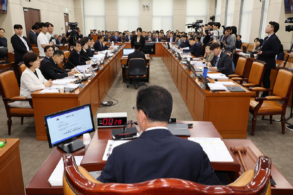 11일 서울 여의도 국회에서 행정안전부, 경찰청 등 소관부처 업무보고 및 현안 질의를 위한 행정안전위원회 전체회의가 열리고 있다. 2024.07.11. [사진=뉴시스]