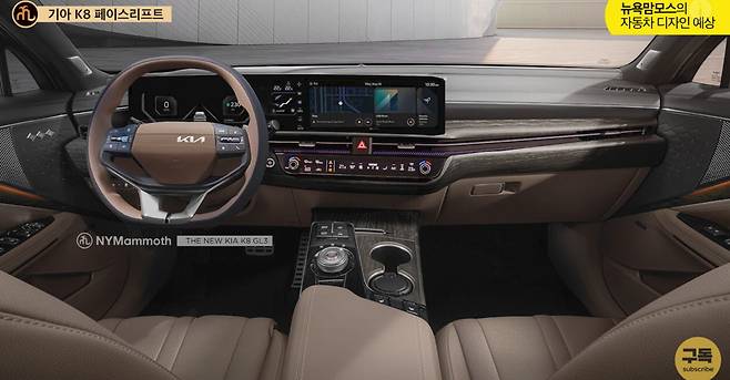 기아 'K8 페이스리프트' 예상도 (출처 : 뉴욕맘모스)