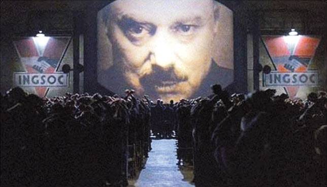 조지 오웰의 SF소설 ‘1984’는 세계 3대 디스토피아 소설로 뽑히는 명작이다. 오웰은 소설 ‘1984’를 통해 국가가 개인의 사상과 행동을 억압하고 통제하는 전체주의 독재국가를 비난했다. 사진은 1984년 마이클 래드포드 감독이 제작한 동명의 영화 한 장면. [MGM 제공]