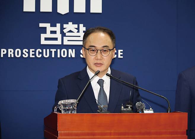 이원석 검찰총장이 7월2일 대검 기자실에서 더불어민주당 검사 탄핵안에 대한 입장을 발표하고 있다. ⓒ연합뉴스