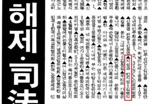 ‘지성과 반지성’ 해금 사실을 보도한 1987년 10월 19일 경향신문 기사. [네이버 뉴스 라이브러리]