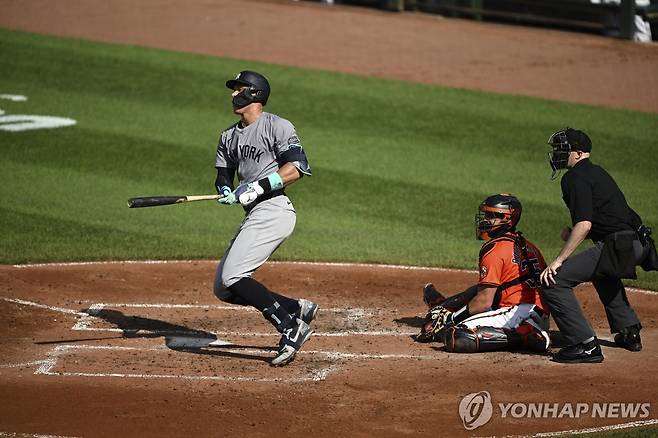 전반기에만 홈런 34방 터뜨린 에런 저지  [AP=연합뉴스]