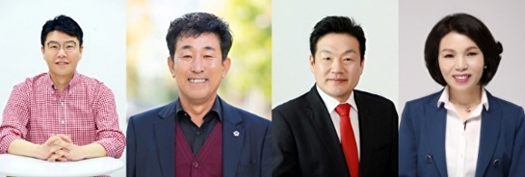 (왼쪽부터) 정명국 의원, 이효성 의원, 송인석 의원, 이금선 의원[사진=대전시의회]