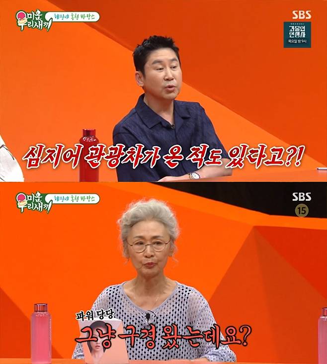 모델 한혜진이 홍천 별장 주변에 울타리를 친 이유를 밝혔다. /사진=SBS '미운 우리 새끼' 방송화면