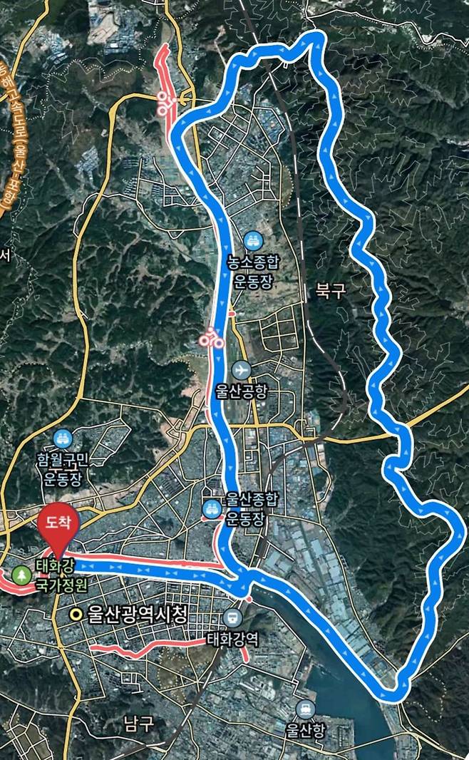 제21회 울산 울트라랠리 하프코스 58km 구간