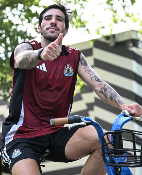 산드로 토날리(뉴캐슬유나이티드). 뉴캐슬유나이티드 X(구 트위터) 캡처