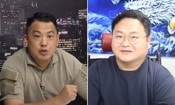 유튜버 쯔양을 협박한 의혹을 받고 있는 일명 ‘사이버 레커 연합’ 유튜버들. 왼쪽부터 카라큘라(본명 이세욱), 구제역(본명 이준희). 유튜브 캡처