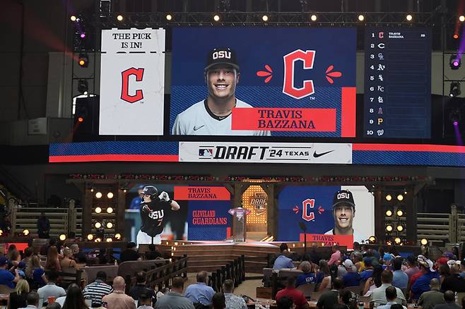 전체 1순위로 드래프트에서 지명된 트래비스 바자나.  AP연합뉴스