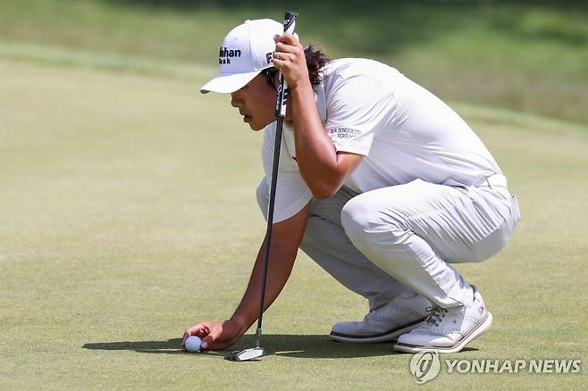 김성현의 3라운드 경기 모습  [게티이미지/AFP=연합뉴스]